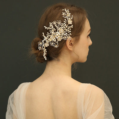 Diadema Nupcial Artesanal con Clip Lateral para Novia - Image 10