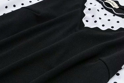 Vestido Largo Bicolor Manga Larga Primavera Talla Grande - Image 6