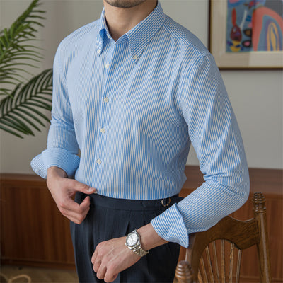 Camisa Manga Larga a Rayas para Uso Diario - Image 7