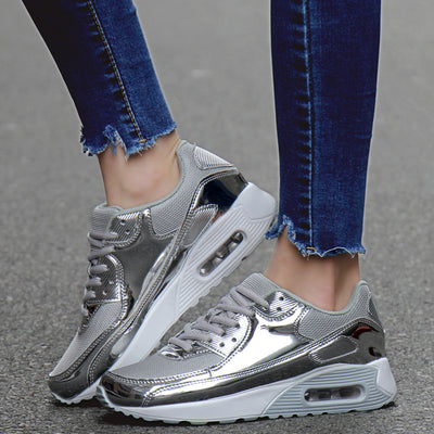 Zapatillas Deportivas Mujer Oro Slip-On con Cojinete de Aire Transpirable - Image 3