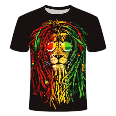 Playera Estampada 3D Cuello Redondo Manga Corta para Hombre - Image 12