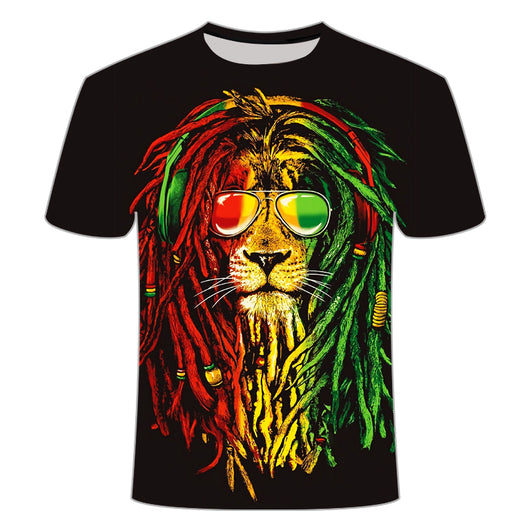 Playera Estampada 3D Cuello Redondo Manga Corta para Hombre - Image 12