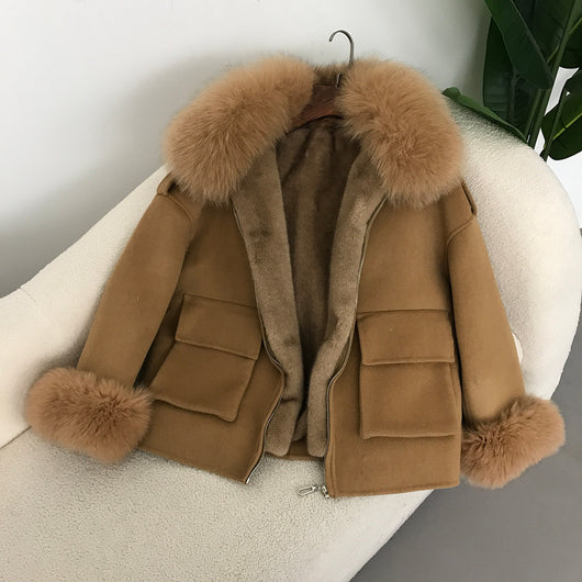 Abrigo de Lana Reversible Grueso para Otoño e Invierno - Image 21