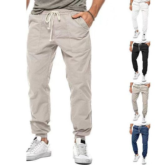 Pantalones Casuales Hombre Primavera Otoño Ajuste Relajado Deportivos