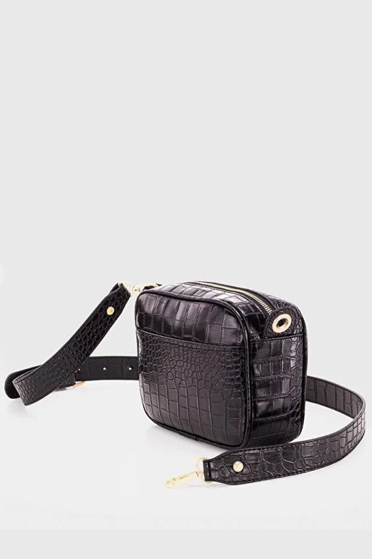 Bolso Bandolera con Textura de Cocodrilo para Mujer - Image 3