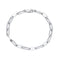 Pulsera Cadena Cuadrada Estilo Paperclip Chapada en Oro 14K - Diseño Ins Personalidad