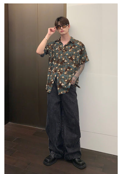 Camisa Suelta de Manga Larga con Solapa para Hombre - Image 14