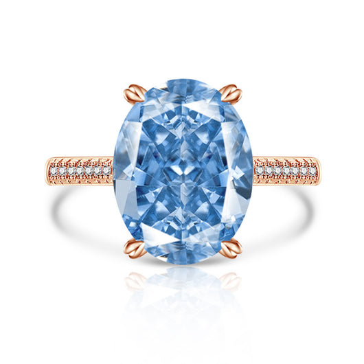 Anillo Versátil de Diamante Hielo Floral en Carbono Alto para Mujer - Image 26