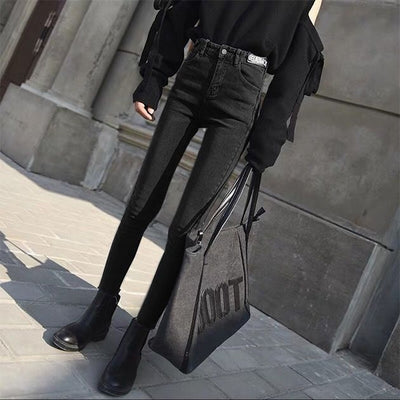 Pantalones Vaqueros Negros Talle Alto Elásticos Slim Fit para Mujer - Image 8