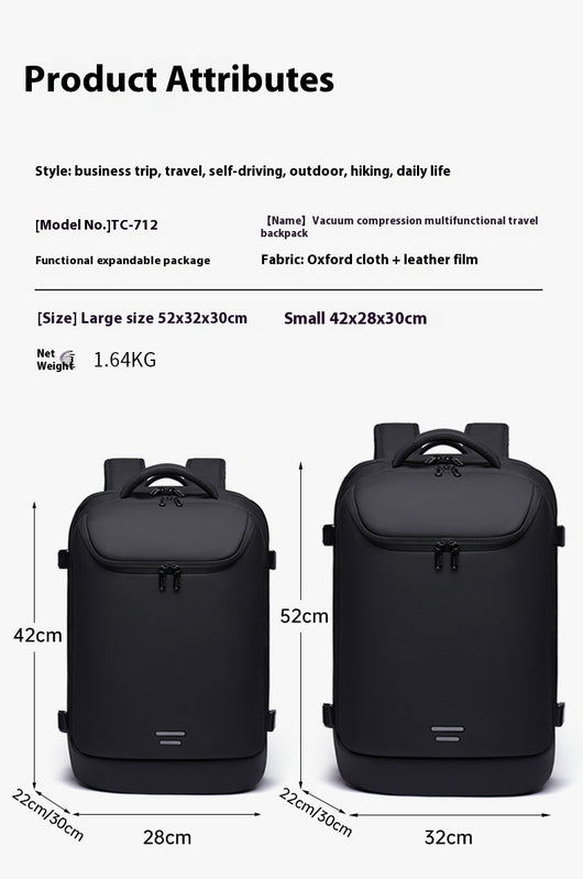Mochila Multifuncional con Compresión al Vacío para Hombre - Image 16