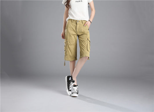 Pantalones Casuales Sueltos Capri Multicolor Talla Grande - Image 24