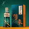 Caja de Licor con Diseño Floral Dorado y Seda Estampada