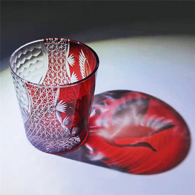 Vaso de Whiskey Edo Kiriko Pino y Grúa - Artesanía Japonesa - Image 29