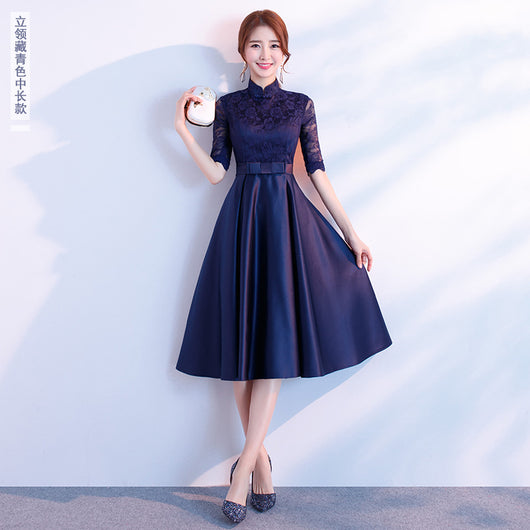 Vestido Largo Elegante de Manga Larga Negro para Eventos Corporativos - Image 15