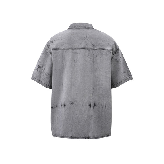 Conjunto de Camisa y Shorts Denim Retro Desgastado para Verano - Image 18