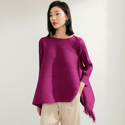 Blusa Plisada Suelta Efecto Adelgazante