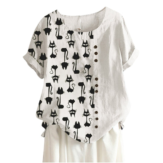 Playera Casual de Moda Europea y Americana con Estampado Moderno - Image 4