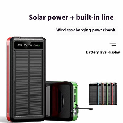 Cargador Solar Portátil Resistente al Agua con Cable - Image 5