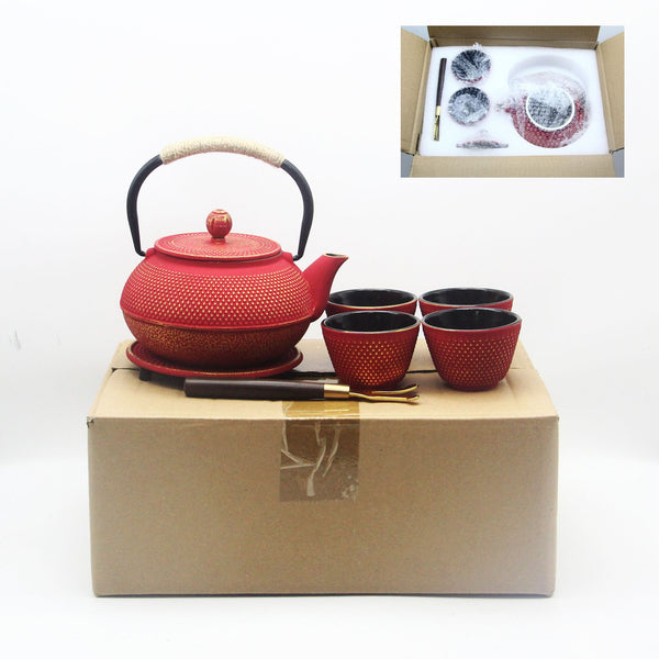 Tetera de Hierro Fundido 800ml con Esmalte Antioxidante y Tazas - Image 6