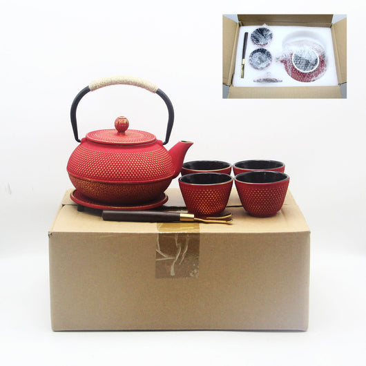 Tetera de Hierro Fundido 800ml con Esmalte Antioxidante y Tazas - Image 6