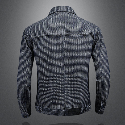 Chaqueta Denim Estilo Motociclista para Hombre - Diseño Europeo Casual - Image 3
