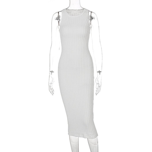 Vestido Tejido sin Mangas Cuello Redondo para Mujer - Estilo Otoño - Image 12