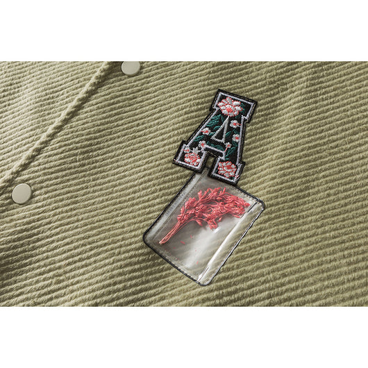 Chaqueta de Contraste con Bordado para Parejas Estudiantes - Image 14