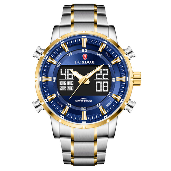 Reloj Deportivo Dual Display Multifuncional Resistente al Agua para Hombre