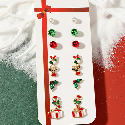 Aretes Navideños Set Renos Cartoon Fashion - Image 3