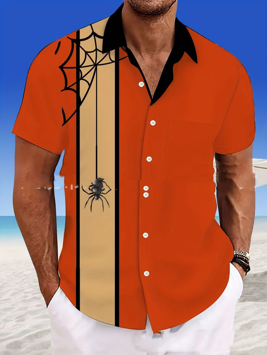 Camisa Casual con Cuello y Estampado 3D para Hombre - Image 6