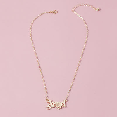 Collar de Letra Inglesa Cadena Clavícula - Image 16