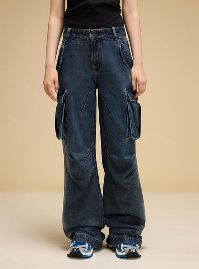 Overol Denim Ancho Estilo Industrial - Image 10