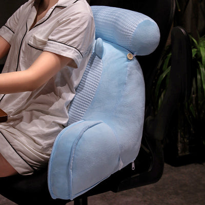 Almohada Lumbar de Seda Waffle con Efecto Frío - Soporte Ergonómico para Espalda - Image 3