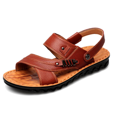 Sandalias Hombre Cuero Genuino Playa - Chanclas Antideslizantes Cómodas - Image 10
