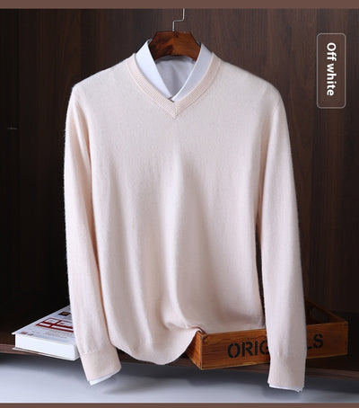 Suéter Escote V Lana Estilo Coreano - Polera Base Versátil - Image 33