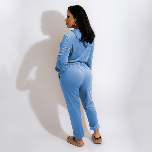 Jumpsuit Largo de Terciopelo Suelto para Mujer - Image 21