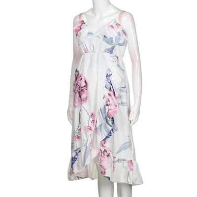 Vestido Suelto Estampado con Volantes y Tirantes para Embarazadas - Image 11