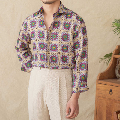 Cardigan Estampado de Manga Larga para Hombre - Image 2