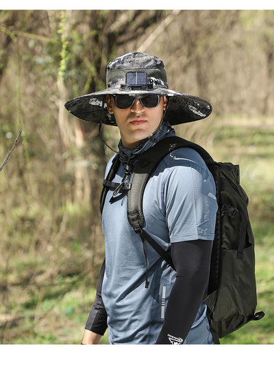 Gorro Ventilador Solar con Ala Ancha Recargable - Image 24
