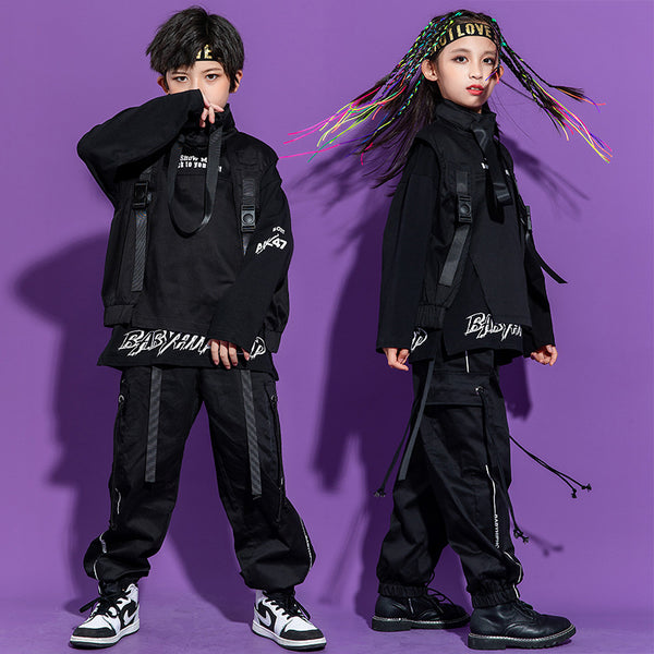 Conjunto Hip-hop Infantil Estilo Urbano Oscuro