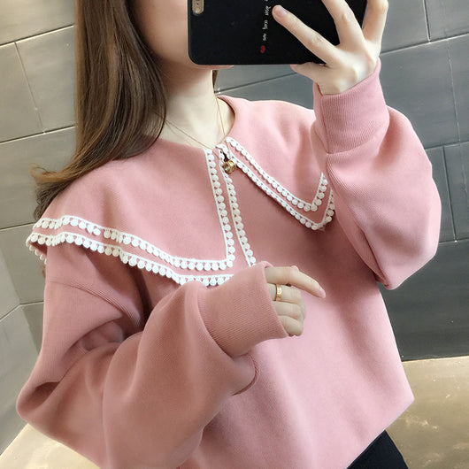 Blusa de Cuello Bebé con Mangas Largas - Tendencia Viral - Image 15