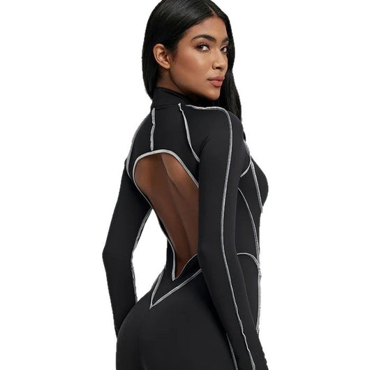 Traje de Yoga Deportivo Entallado con Diseño Asimétrico y Soporte de Pecho - Image 5