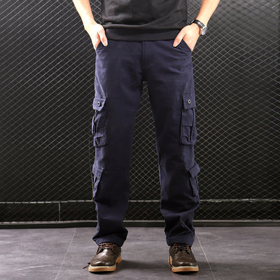 Pantalón Cargo Clásico de Pierna Recta con Múltiples Bolsillos - Image 14