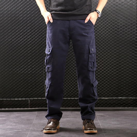 Pantalón Cargo Clásico de Pierna Recta con Múltiples Bolsillos - Image 14