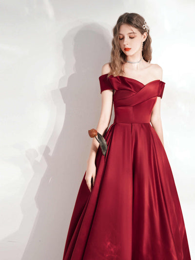 Vestido de Satén Rojo Elegante para Cena y Eventos Formales - Image 5