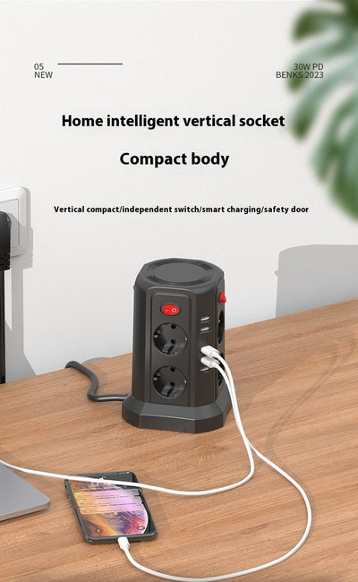 Regleta de Escritorio Estándar Europeo con 4 Puertos USB - Image 11