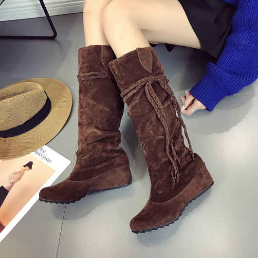 Botas Altas de Tacón para Mujer con Borlas - Talla Grande - Image 14