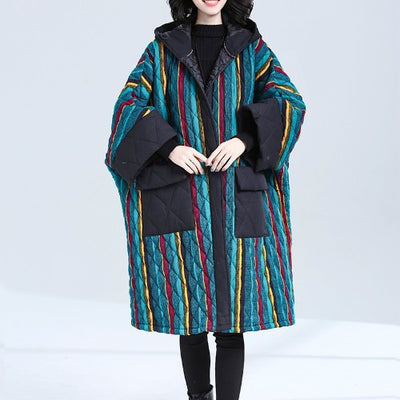 Abrigo Acolchado Suelto Estampado Talla Grande - Image 10