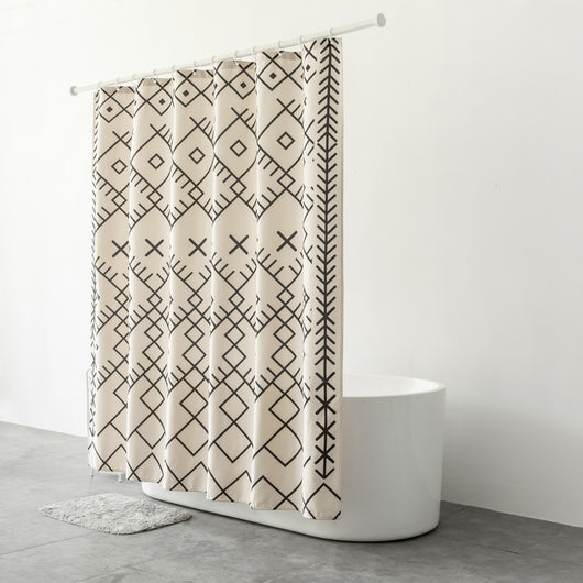 Cortina de Baño Impermeable con Perforaciones - Divisor de Ducha - Image 2
