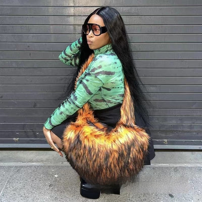 Bolso Crossbody de Peluche Suave con Gran Capacidad y Estilo Único - Image 19